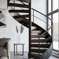 Escalier en colimaçon en acier inoxydable et en acier galvanisé, design moderne, écologique, durable, sûr, utilisation en appartement intérieur, préfabriqué