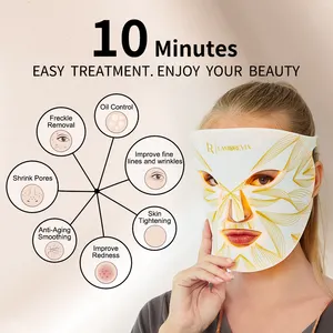 Led Drop Shipping Gesichts masken für Beauty Salon 630nm 850nm 460nm 590nm Silikon Lichttherapie Led Maske