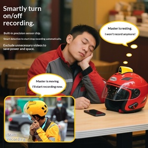 Caméra <span class=keywords><strong>d</strong></span>'action Y5 1080P HD IPX4 étanche pour casque de vélo/moto, caméra de sport de plein air DVR, installation magnétique 3M intelligente - Product Image 4