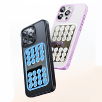Support de téléphone portable magnétique en silicone avec logo personnalisé, nouvelle ventouse miroir, support de téléphone portable