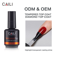 2025 CAILI 15ml ensemble de gel pour ongles fonctionnels haute brillance sans essuyage couche de finition et couche de base en caoutchouc UV/LED Gel vernis OEM/ODM personnalisé
