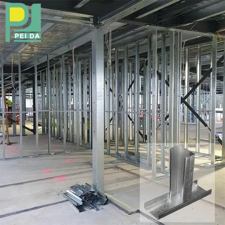 Baru Bahan Bangunan logam pelari Drywall Stud dan Track Framing