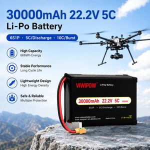 Batterie de drone FPV Viwipow 285Wh/kg 6S 30000mAh 5C semi-solide Lipo pour drones UAV - Product Image 1