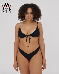MLY Maßgeschneiderter Badeanzug Leoparden-Dreieck-<span class=keywords><strong>Bikini</strong></span> Frecher Bedruckter Recycelter Stoff Sexy Brasilianischer Badeanzug - Product Image 4