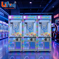 LIFUN 31'' Happy Cat Crane Machine à griffes personnalisable à monnayeur/billets pour peluches, pour centres d'arcade et de divertissement, garantie 1 an