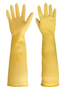 Gants <span class=keywords><strong>de</strong></span> cuisine ménagers en caoutchouc épais et allongés, imperméables, pour la vaisselle et le linge, vente en gros - Product Image 2