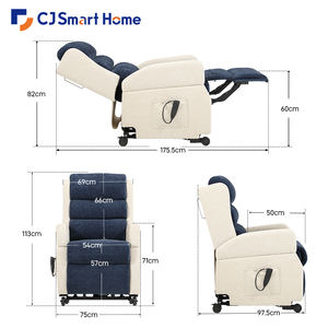 Silla reclinable de elevación vertical profesional para ancianos y ayuda a la movilidad, con tela lavable y batería de larga duración - Product Image 5