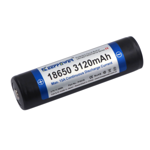 Batterie rechargeable Li-ion <span class=keywords><strong>Keeppower</strong></span> Protected <span class=keywords><strong>18650</strong></span> 3120mAh P1831R 3.7V, décharge maximale 15A, 500 cycles, Saber Lights Authentic - Product Image 4