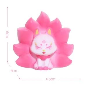 Cartoon cute vinyl nine tail fox tide play blind box archeological cake baking