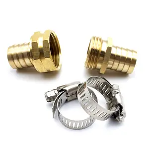 Hose Quick Connect Solid Brass Quick Connector Garden Hose Fitting Water Hose Connectors 3/4 inch GHT