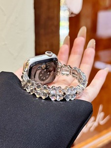 BEEFLYPOWER Nouveau <span class=keywords><strong>bracelet</strong></span> élastique trèfle à quatre feuilles avec diamants et drainage <span class=keywords><strong>unique</strong></span> pour <span class=keywords><strong>Apple</strong></span> <span class=keywords><strong>Watch</strong></span> Series 11 10 49mm - Product Image 3