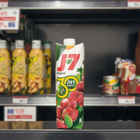 1000Ml Fabriek Aangepaste Verpakkingsdozen Voor Fruitdrank Aseptisch Papier Materiaal Map Type Voor Voedingsindustrie