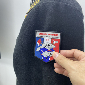 Sắt-on lớn nhỏ biểu tượng tùy chỉnh phù hiệu bán buôn thân thiện với môi merrow dệt các bản vá lỗi cho quần áo trường hoa trái tim - Product Image 6