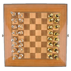 Hot Sale Luxury Deluxe <strong>Metal</strong> <strong>Chess</strong> Pieces Piano Painting <strong>Chess</strong> Board <strong>Sets</strong> with Storage - Product Image 2