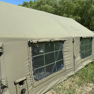 Tente de camping familiale gonflable en coton de couleur foncée, 18,16 mètres carrés, imperméable, quatre saisons - Product Image 3