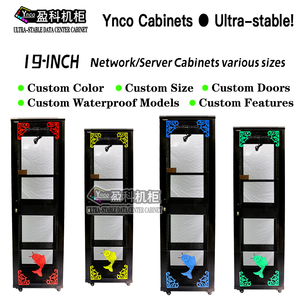 Ynco tùy chỉnh 27U Tủ mạng 600*600 19 inch thiết kế kim loại màu cho ứng dụng máy chủ trong trung tâm dữ liệu với công suất 18u - Product Image 4