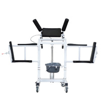 Chaise de transfert et de toilette hydraulique légère en acier certifiée CE ISO, capacité 100 kg, pour la réadaptation à domicile - Offre Spéciale