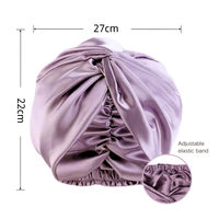 Bonnet en satin turban en gros pour soins capillaires, personnalisable avec logo et emballage, bonnet de nuit doux pour femmes