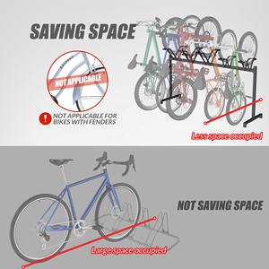 Nouveau support de vélo de stockage pour VTT, route, vélos pour enfants, support de stationnement de vélo réglable avec crochet pour garage, support de sol de vélos - Product Image 6