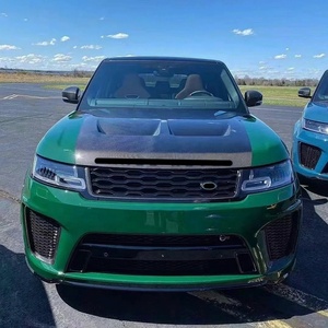 OUER 2014-2017 Kit de modification et amélioration de voiture : Pare-chocs avant et capot moteur SVR en fibre de carbone noire, fixation par boulons, pour version Sport - Product Image 4