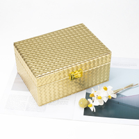 Boîte cadeau rectangulaire en bois MDF et cuir PU recyclable de luxe personnalisée, logo personnalisé, estampage à chaud doré, impression UV/sérigraphie