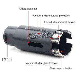 1-3/8 Inch <strong>Diamond</strong> <strong>Core</strong> <strong>Drill</strong> <strong>Bits</strong> for Hard Stone Concrete Marble Granite Brick Laser Welded Dry or Wet Hole Saw
