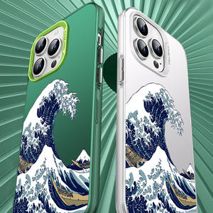 Coque de téléphone en PC rigide et TPU électroplaqué avec motif de vagues océaniques spectaculaires, compatible avec <span class=keywords><strong>iPhone</strong></span> <span class=keywords><strong>X</strong></span> Xr Xs Max 11 12 13 <span class=keywords><strong>14</strong></span> 15 16 17Pro <span class=keywords><strong>Ma</strong></span> - Product Image 2