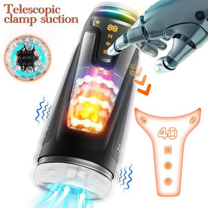 Masajeador Íntimo Masculino Telescópico con Calefacción, Pantalla Digital, Vibración, Transparente, Dispositivo Inteligente para Entrenamiento y Bienestar Adulto - Product Image 1