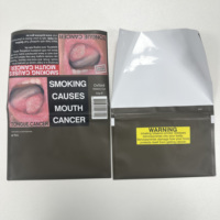 Sachet personnalisé en plastique Mylar avec fermeture éclair et impression en héliogravure, vide, pour emballage de feuilles de tabac à rouler 30g 50g