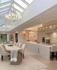 New Arrival Modern Cabinet Design Luxury Custom Solid Wood Tall Cabinets Living Room <b>Furniture</b> <b>Kitchen</b> Cabinets - Product Image 6