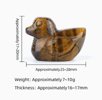 Cristaux en gros, sculpture d'animaux pour cadeaux de vacances et décoration de la maison, pierre naturelle sculptée à la main, figurine de canard