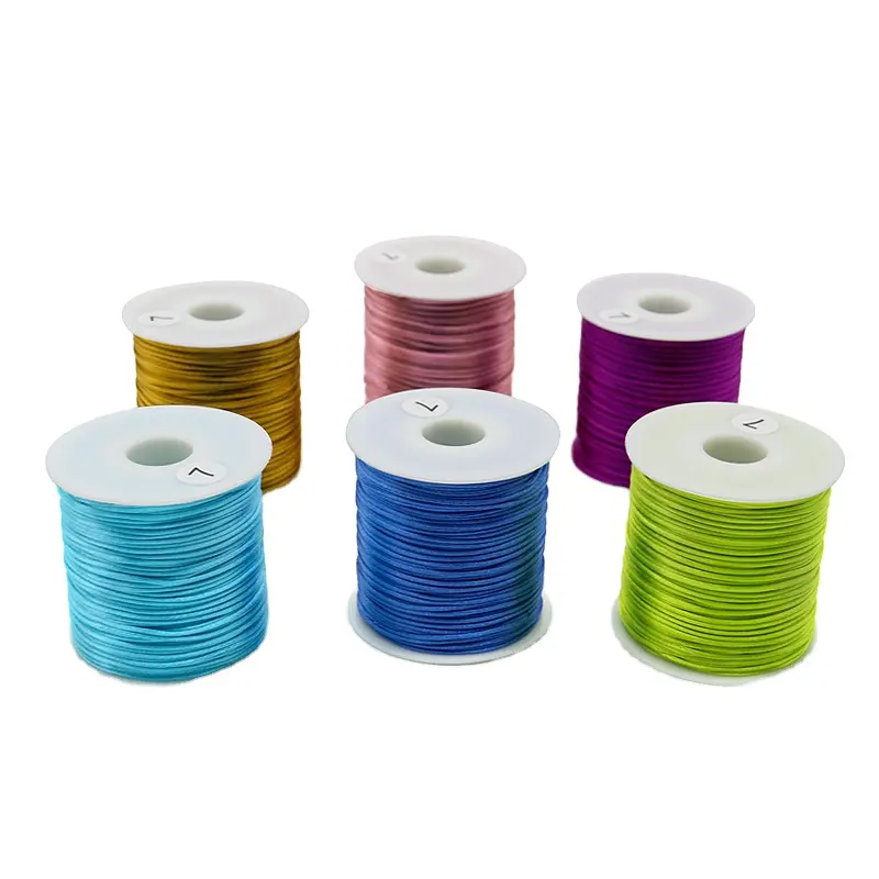 0,8/1,0/1,5/2mm Nylon Cord Thread Chinesischer Knoten Makramee Cord Armband Geflochtene Schnur DIY Quasten Perlen