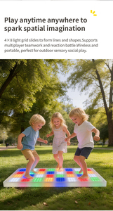 Lampe interactive carrée RGB à chargement USB sans fil, 32 LED, capteur tactile, panneau mural/sol, lampe de jeu multi-scènes pour enfants, personnalisable OEM - Product Image 4