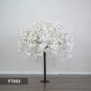 Flores Artificiales DKB al por Mayor, Árbol de Flores de Cerezo Blanco Ecológico, Hojas Artificiales para Decoración de Bodas en Interiores y Exteriores - Product Image 3