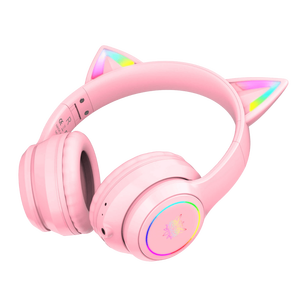 Factory <span class=keywords><strong>ONIKUMA</strong></span> <span class=keywords><strong>B90</strong></span> RGB Auriculares para niños BT Auriculares plegables con orejas de gato desmontables - Product Image 3