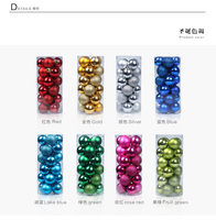 24pcs 3cm 4cm 6cm Weihnachts baum Topper Dekor Hang Balls Dekor Großhandel Kunststoff Ornamente Weihnachts kugeln Ball
