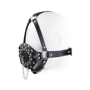 <span class=keywords><strong>BDSM</strong></span>ボンデージマウスギャグヘッドハーネスレザーヘッドギアマウスセックスハーネス - Product Image 1