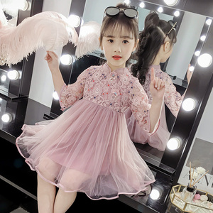 New Products Western Styles Sequin Short Girl Chinese Dresses Girl 2 Rings Abaya Summer From China Wholesale - Product Image 4