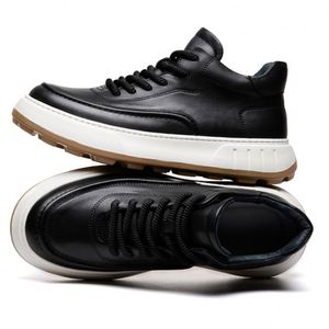 Men's Casual Sports <b>Shoes</b> Thick-Soled Lace Leather High Quality Customized Autumn New Style Outdoor Walking <b>Height</b> <b>Increasing</b> - Product Image 6