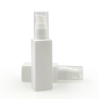 Flacon pompe carré blanc personnalisé de 80 ml pour lotion, sérum, désinfectant pour les mains, lait corporel, fond de teint, crème pour le visage, crème BB