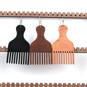 Pendientes de Peine africano cortado con láser - Product Image 2