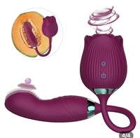 Neuer Rosen-Vibrator Erwachsenen-Sexspielzeug Weiblicher Klitoris-Nippel-Stimulator G-Punkt Vakuum-Stimulator Dildo für Frauen Finger-Vibrations-Stimulator