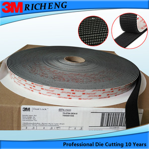 <span class=keywords><strong>3M</strong></span> SJ3551 Bande auto-agrippante réutilisable noire, <span class=keywords><strong>adhésif</strong></span> acrylique double face, en vinyle, bande en caoutchouc double verrouillage - Product Image 1