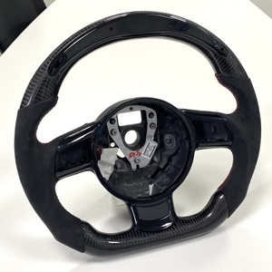 Volante de Fibra de Carbono Forjado y Cuero Genuino con Pantalla LED para Audi R8 <span class=keywords><strong>TT</strong></span> <span class=keywords><strong>Roadster</strong></span> RS TTS <span class=keywords><strong>MK2</strong></span> 8j 2008 a 2013 - Product Image 5