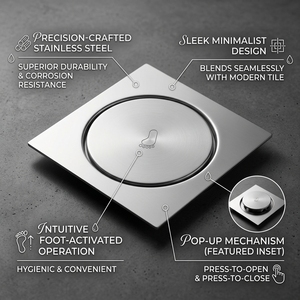 Popolare <span class=keywords><strong>Scarico</strong></span> a Pavimento a Scomparsa in Acciaio Inossidabile per Rinnovo, Anti-Odore, per Doccia e Vasca - Product Image 1
