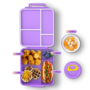 AOHEA Bestseller Kinder-Lebensmittelbehälter Bento-Box BPA-frei mit Fächern Mikrowellengeeignet Große Kapazität Essensbehälter Tiffin Lunchbox - Product Image 2