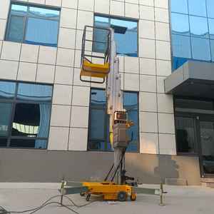 पोर्टेबल ऊर्ध्वाधर हाइड्रोलिक सीढ़ी एल्यूमीनियम मिश्र धातु एकल डबल मास्ट इलेक्ट्रिक मैन लिफ्ट छोटा लिफ्ट - Product Image 2