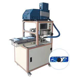 Semi Automatic Biscuit Paper Box Melting Glue Sealing Machine Carton Box Glue Stick Machine for flat box 2 or 1 sides