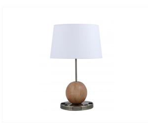 Mesa de Noche Moderna Musa en Forma de C, Estructura de Madera de Teca Sólida con Acabado Natural para Dormitorio y Sala de Estar, Ideal para Hoteles - Product Image 1