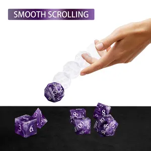 Dadi all'ingrosso 16mm 20mm D4 D6 D8 D10 D12 D20 naturale viola pietre preziose dadi RPG MTG DND poliedro gioco da tavolo Set di dadi